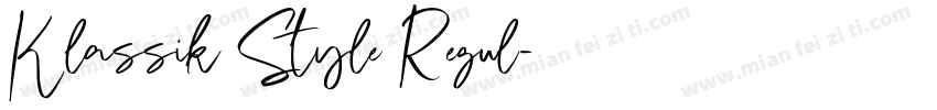 Klassik Style Regul字体转换